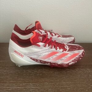 Adidas Men’s Adizero Red and White Football Cleats